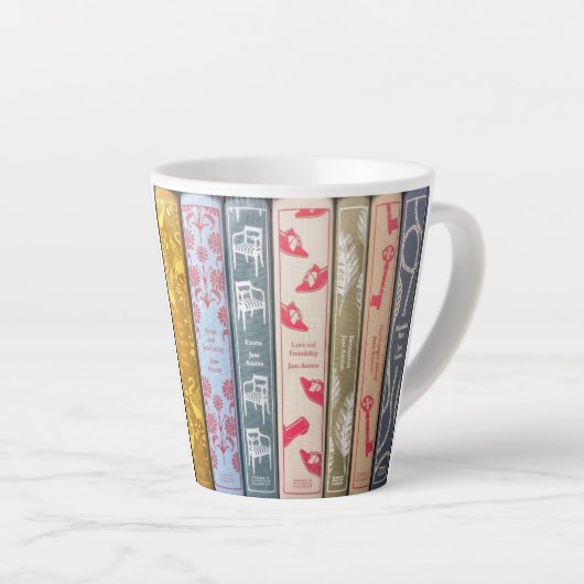 Calligram Jane Austen  Latte Mok (Rechterhoek)