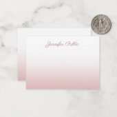 Calligraphed Script Name Roos Gold Elegant Notitiekaartje (Voorkant / Achterkant in situ)