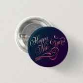 Calligraphic 2026 New Year Badge Ronde Button 3,2 Cm (Voorkant /achterkant)