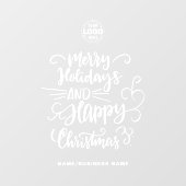 Calligraphic Merry Christmas Voeg je Logo toe Raamsticker (Vel)