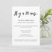 Calligraphie Moderne Renouvellement Voeux Mariage Kaart (Staand voorkant)