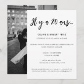 Calligraphie Moderne Renouvellement Voeux Mariage Kaart (Voorkant / Achterkant)