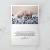 Calligraphy and Wreath New Year Photo Green Feestdagen Kaart (Binnen)