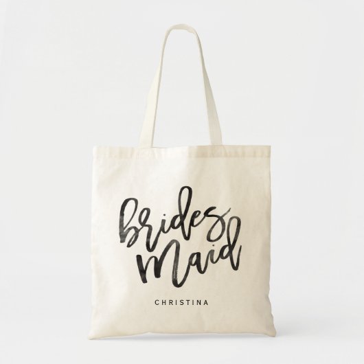 Calligraphy Bruidsmeisje Tote Bag (Voorkant)