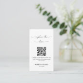 Calligraphy Bruiloft Leg de liefde vast QR Code Informatiekaartje (Staand voorkant)