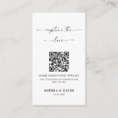 Calligraphy Bruiloft Leg de liefde vast QR Code Informatiekaartje (Voorkant)