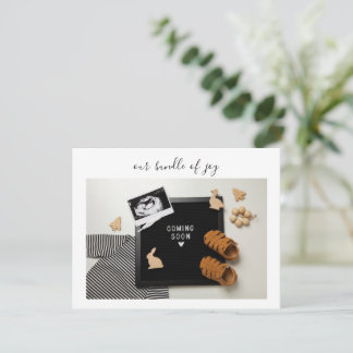 Calligraphy Bundle of Joy Baby Announcement Card Bedankkaart