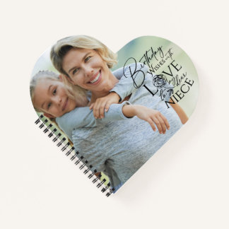 Calligraphy Custom Photo Birthday For  Niece Notitieboek