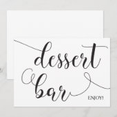 Calligraphy Dessert Bar Huwelijkskaart Kaart (Voorkant / Achterkant)