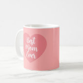 Calligraphy Elegant Pink Template Best Mom Ever Koffiemok (Voorkant links)
