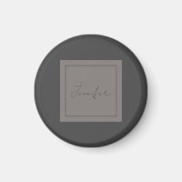 Calligraphy Elegant Plain Simple Name Grey