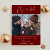 Calligraphy Feliz Navidad Mexicaanse Kerst Foto  Feestdagenkaart