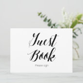 Calligraphy "Gastenboek - Graag een liedje" Bruilo Kaart (Staand voorkant)