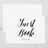 Calligraphy "Gastenboek - Graag een liedje" Bruilo Kaart (Voorkant / Achterkant)