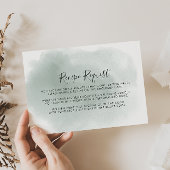 Calligraphy Groen Witte Trouwrecept Verzoek Informatiekaartje