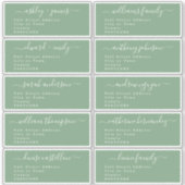 Calligraphy Groene Gastadreslabels UK Lay-out Sticker (Voorkant)