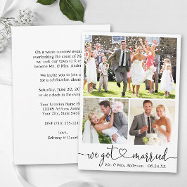 Calligraphy Heart Bruiloft After Party 3 Foto's Aankondiging