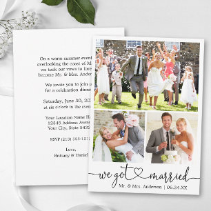 Calligraphy Heart Bruiloft After Party 3 Foto's Aankondiging