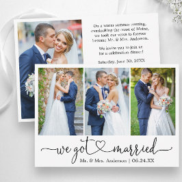 Calligraphy Heart Bruiloft After Party 4 foto's Aankondiging
