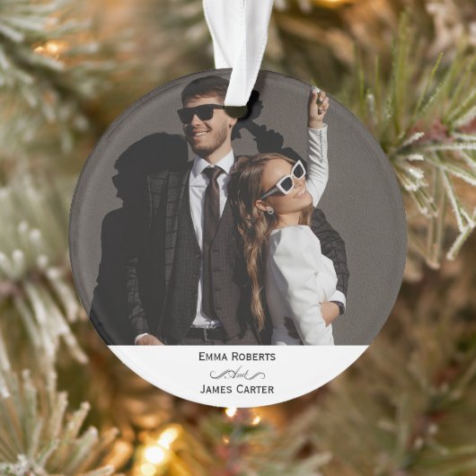 Calligraphy Heart Wedding Ornament (Boom)