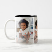 Calligraphy Holiday Love 3 Photos Tweekleurige Koffiemok (Links)