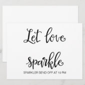 Calligraphy | "Laat liefde schitteren bord" Trouwt Kaart (Voorkant / Achterkant)