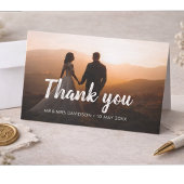 calligraphy lettering wedding photo bedankkaart