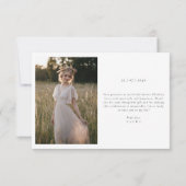 Calligraphy Liefde & Dank Bridal Shower 2 Foto Bedankkaart (Achterkant)