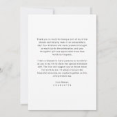 Calligraphy Liefde & Dankbaarheid Boog Foto Bruids Bedankkaart (Achterkant)