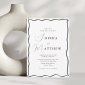 Calligraphy Minimalist Hand Drawn Frame Wedding Kaart