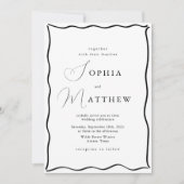 Calligraphy Minimalist Hand Drawn Frame Wedding Kaart (Voorkant)