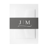 Calligraphy Monogram Classic Elegant Uitnodigingen Wikkel (Voorkant Voorbeeld)
