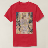 Calligraphy of the poem IF by Rudyard Kipling T-shirt (Design voorkant)
