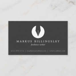 CALLIGRAPHY PEN NIB LOGO 4 voor auteurs of schrijv Visitekaartje