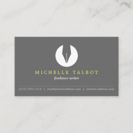 CALLIGRAPHY PEN NIB LOGO 5 voor auteurs of schrijv Visitekaartje