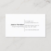 CALLIGRAPHY PEN NIB LOGO I voor auteurs of schrijv Visitekaartje (Achterkant)