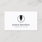 CALLIGRAPHY PEN NIB LOGO I voor auteurs of schrijv Visitekaartje (Voorkant)