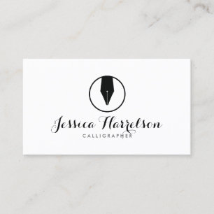 CALLIGRAPHY PEN NIB LOGO I voor kalligrafen Visitekaartje