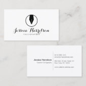 CALLIGRAPHY PEN NIB LOGO I voor kalligrafen Visitekaartje (Voorkant / Achterkant)