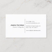 CALLIGRAPHY PEN NIB LOGO I voor kalligrafen Visitekaartje (Achterkant)