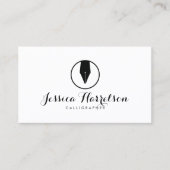 CALLIGRAPHY PEN NIB LOGO I voor kalligrafen Visitekaartje (Voorkant)