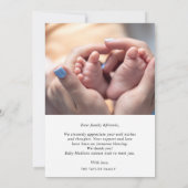 Calligraphy Photo Hello Baby Announcement Card Kaart (Achterkant)