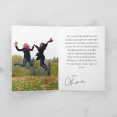 Calligraphy Photo Minimalist Friend Birthday Kaart (Binnen)