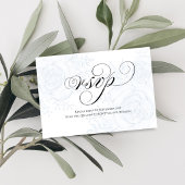 Calligraphy QR Code Wedding RSVP Response Card Kaartje