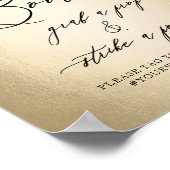 Calligraphy Schrift Gouden Fotohokje Huwelijksbord Poster (Hoek)