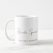 Calligraphy Script Bride Squad Bridesmaid Name Koffiemok (Links)