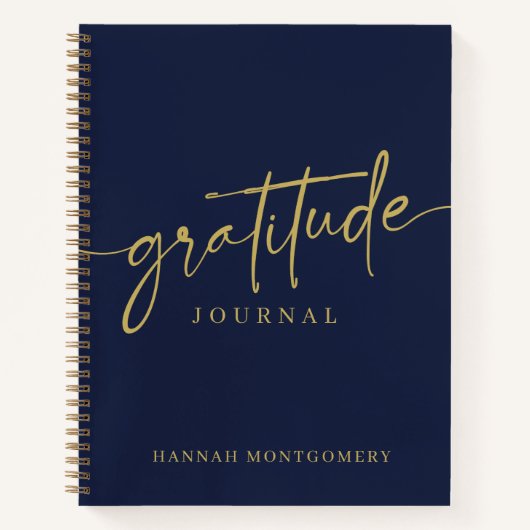 Calligraphy Script Modern Gratitude Journal Notitieboek (Voorkant)