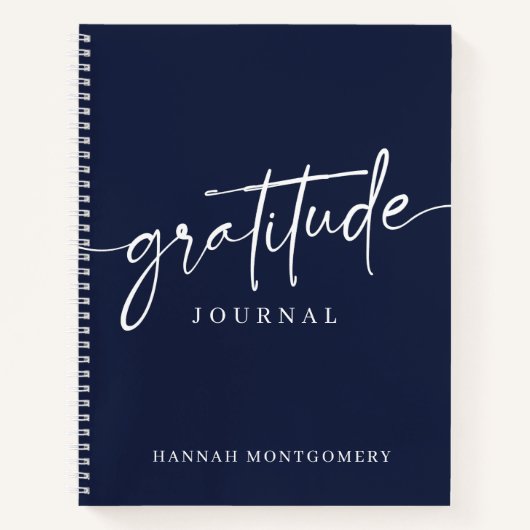 Calligraphy Script Modern Gratitude Journal Notitieboek (Voorkant)