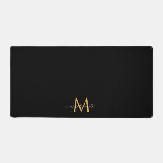 Calligraphy Script Name Monogram Chic Minimalist Bureaumat (Voorkant)