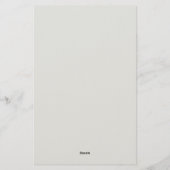 Calligraphy Simple Grey Professional Name Briefpapier (Achterkant)